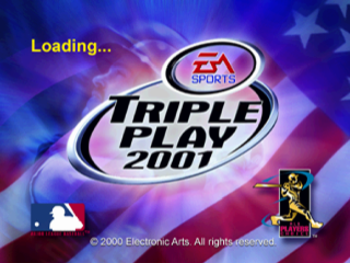 Triple Play 2001 title screen for Playstation